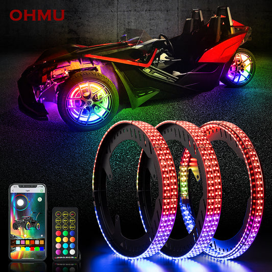 RGB Chasings Wheel Ring Lights for all Polaris Slingshot Models 2015-2022 2023 2024+ - OHMU