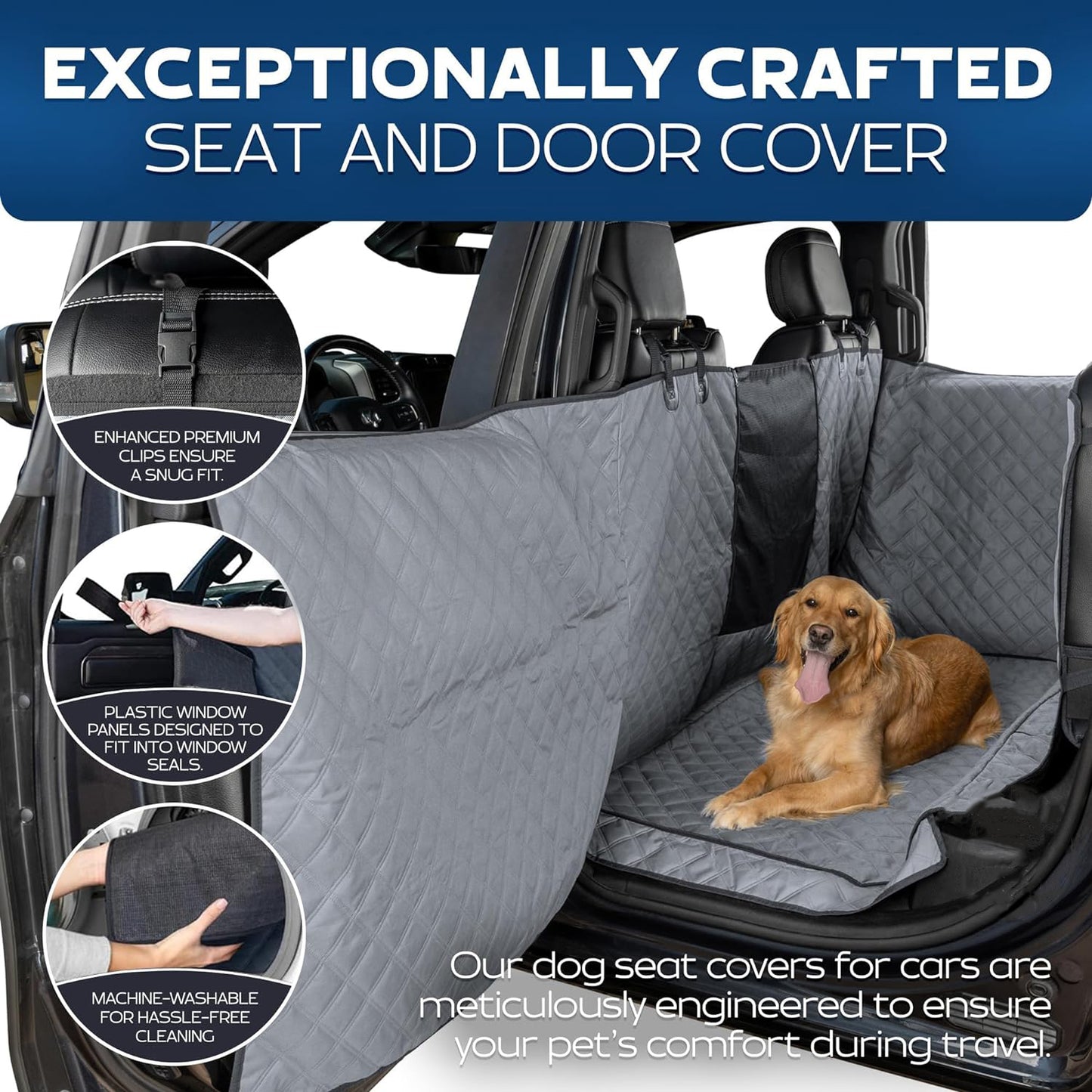 XL Pets Seat Covers for Trucks with Flip Up Rear Seats - OHMU