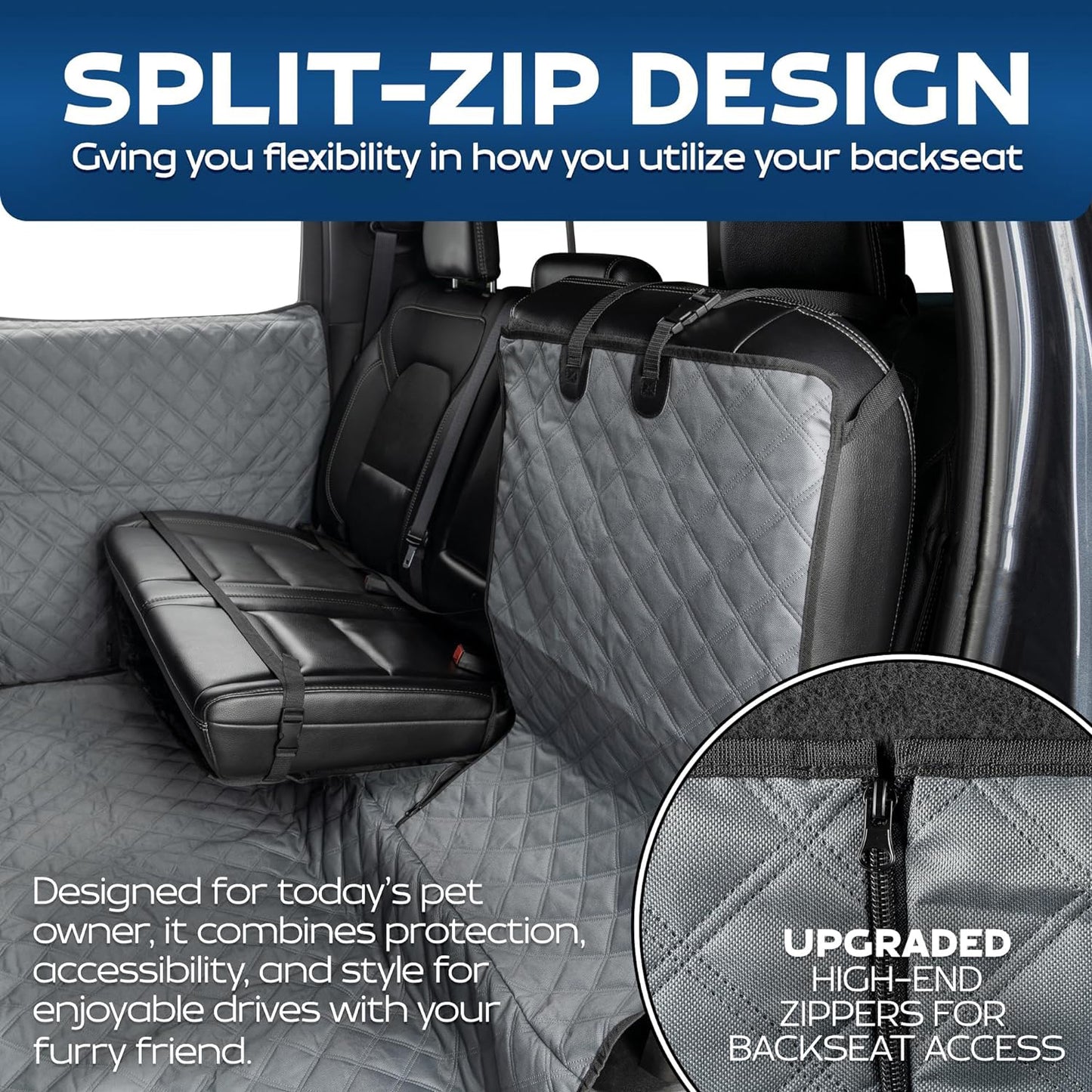 XL Pets Seat Covers for Trucks with Flip Up Rear Seats - OHMU