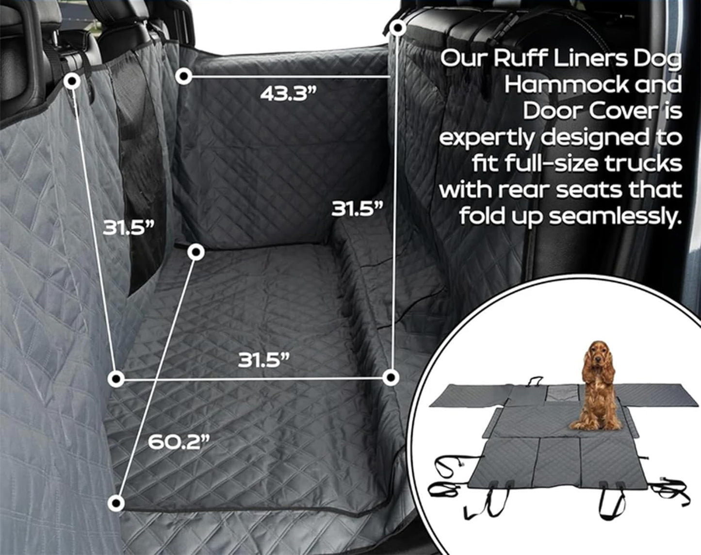 XL Pets Seat Covers for Trucks with Flip Up Rear Seats - OHMU