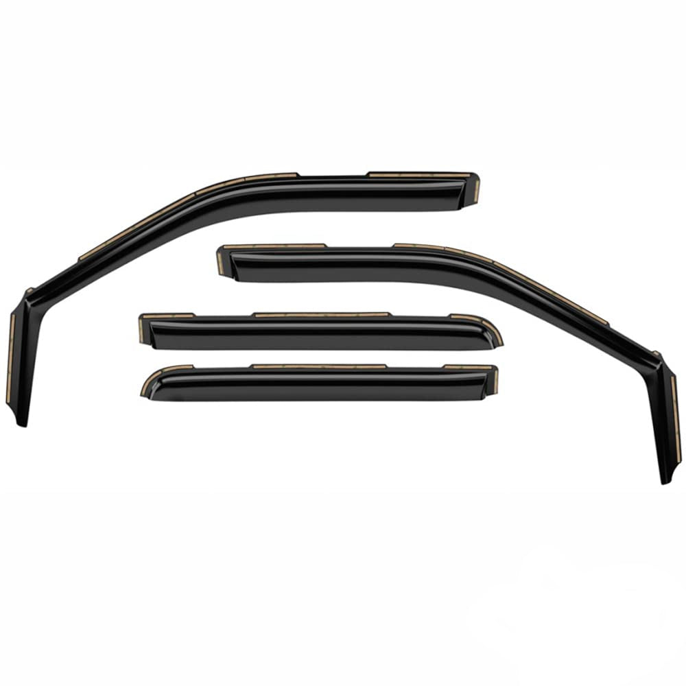 In-Channel Rain Guards (4-PCS) for 2015-2020 Ford F-150 SuperCrew & 2017-2022 F-250/550 - 220018