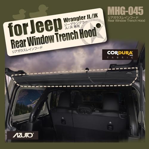 Rear Window Rain Deflector for 2011–2026 Jeep Wrangler JK/JL & 2021–2026 Wrangler 4xe