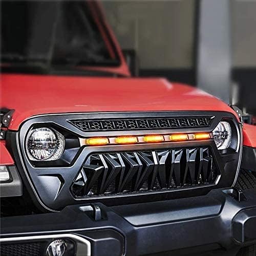 Mesh Grille Front Grill Cover for 2018+ Jeep Wrangler JL JLU JT Gladiator - OHMU