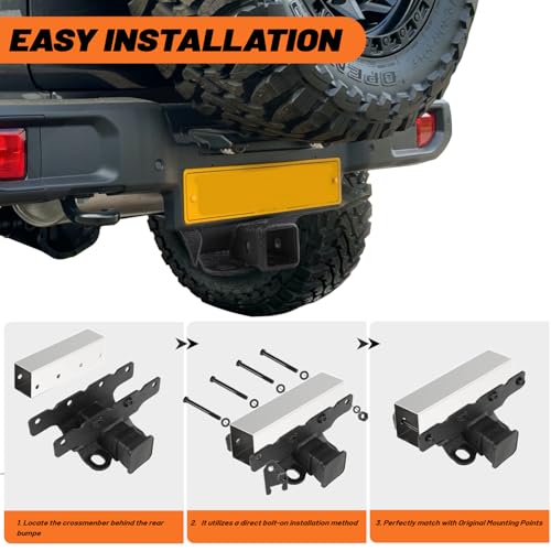 Jeep Wrangler JL/JLU 2-Inch Rear Tow Hitch Receiver Kit