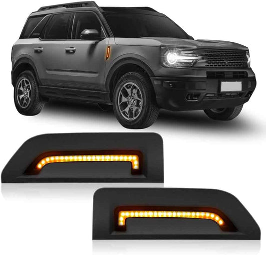 LED Side Marker Lights Turn Signal Lights Compatible with Bronco Sport 2021 2022 2023 - OHMU