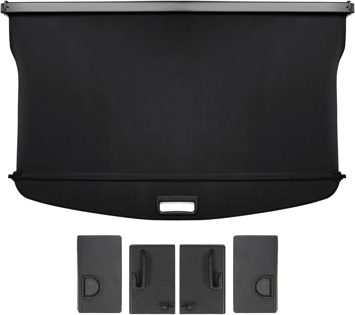 Powerty Cargo Cover for Ford Bronco 4-Door Soft Hard TOP 2021-2024 2025 Accessories Trunk Cover Retractable Trunk Cover Security Shielding Shade Punch-Free (Not for Bronco Sport)