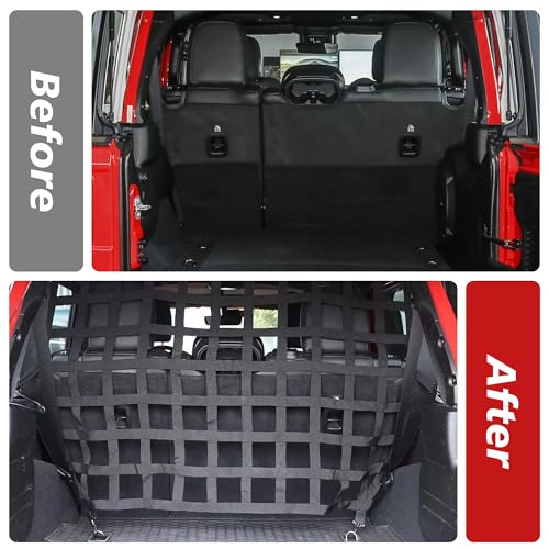 Dog Barrier Divider Net for Jeep Wrangler JK JL Unlimited 4-Door 2007-2026