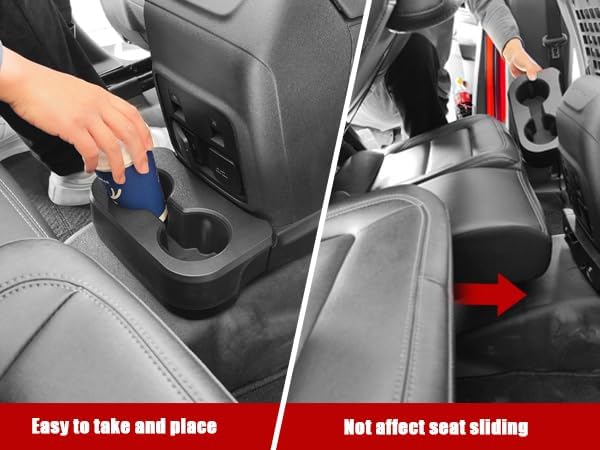 Removable Rear Dual Cup Holder for 2021-2024 Ford Bronco 2/4-Door (Excludes 2025)