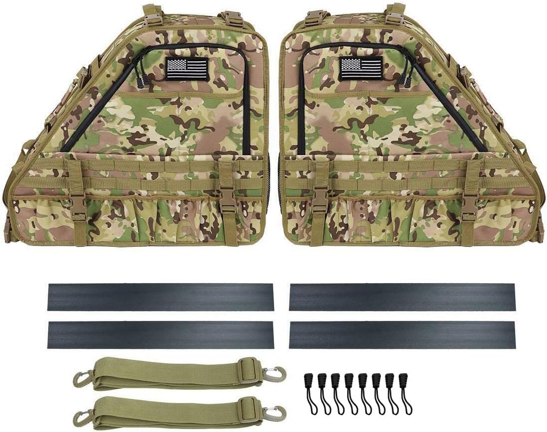 Roll Bar Storage Bag Car Trunk Organizer Cargo Cage Saddlebag Tool Kits Multi Pocket Handbags Organizer Accessories for Ford Bronco Offroad 2/4 Door 2021 2022 2023, Camouflage