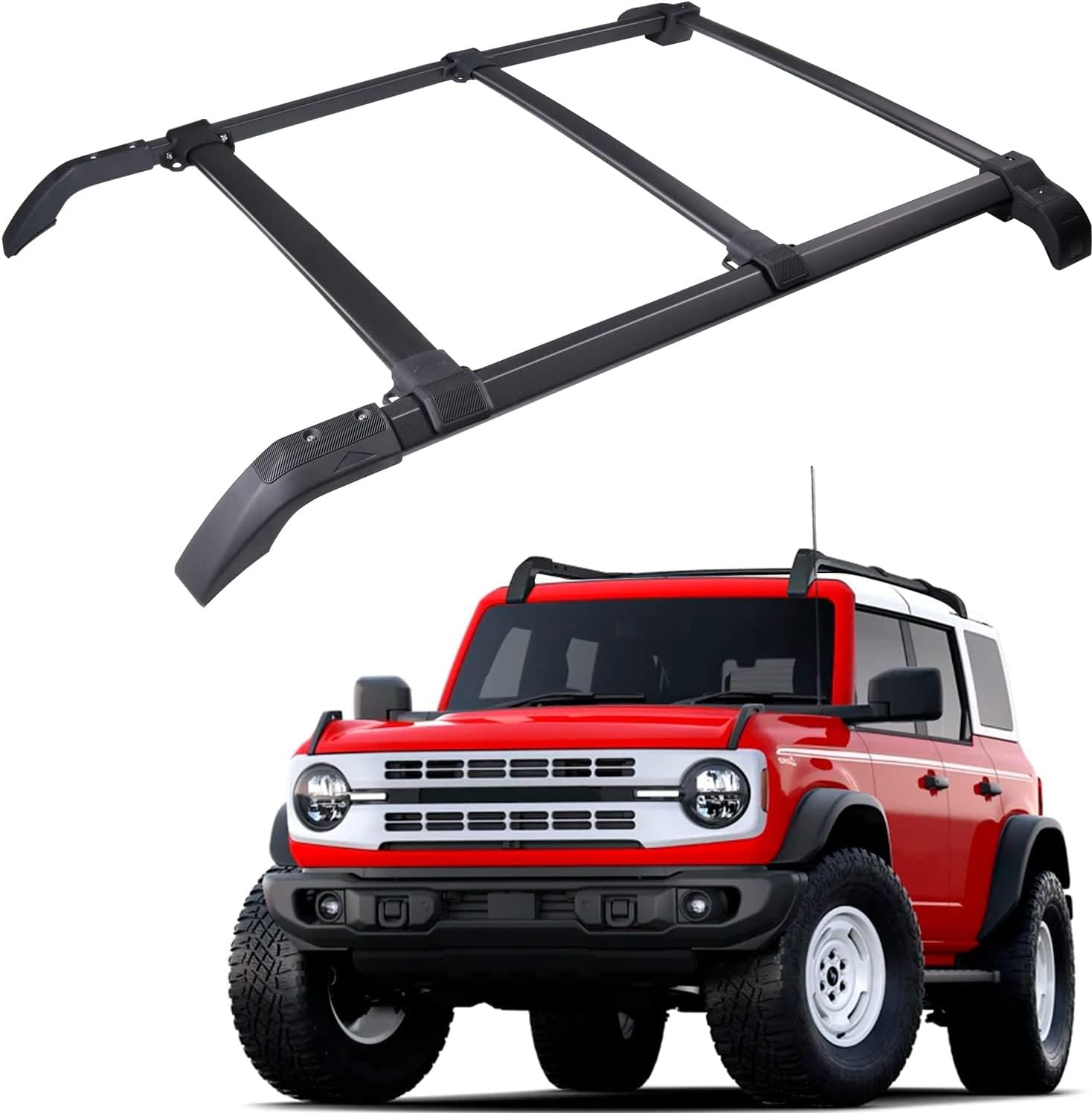 5PCS Crossbars Rooftop Cargo Luggage for 2021-2024 Ford Bronco 2/4 Door - OHMU