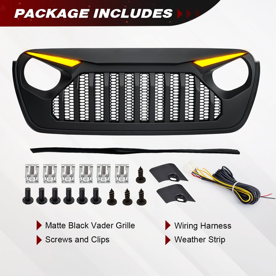 Vader Grille for Jeep Wrangler JL Gladiator JT