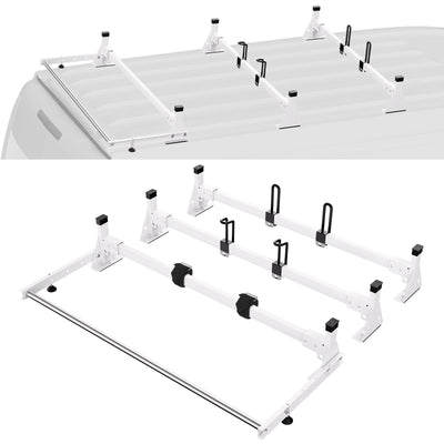 54" Heavy-Duty Van Roof Ladder Rack (3 Bars) - 800 lb Capacity for Ford Transit (2015-2022)