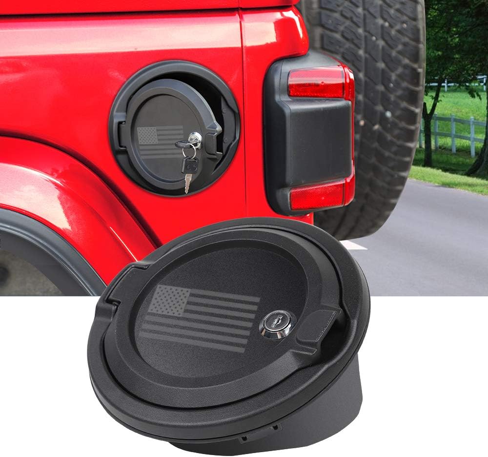 Fuel Filler Cover With US Flag for 2018-2023 Jeep Wrangler JL JLU - OHMU