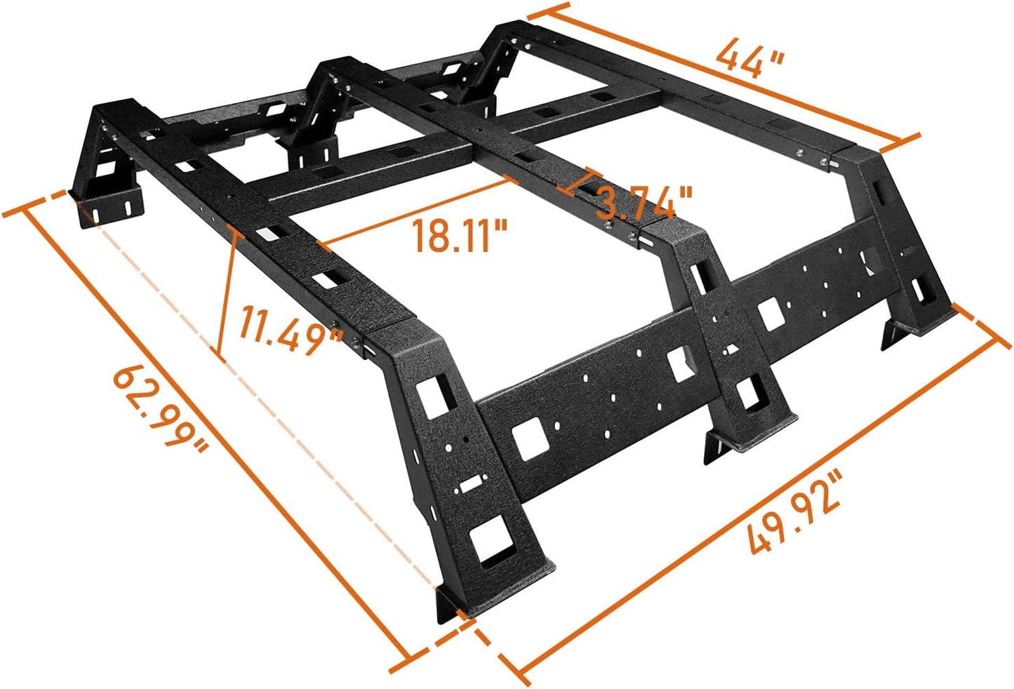 11.5" Bed Rack Truck Cargo Carrier Compatible with Toyota Tacoma 2005-2023 2nd 3rd Gen