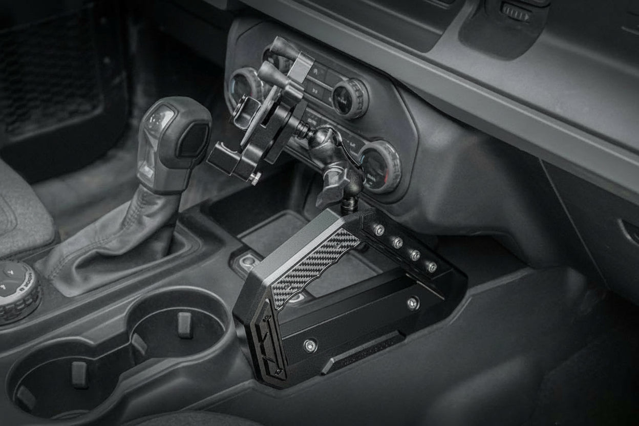 Aluminum Center Console Grab Handle with Phone Holder for Ford Bronco 2021+(Not fit for Ford Bronco Sport)