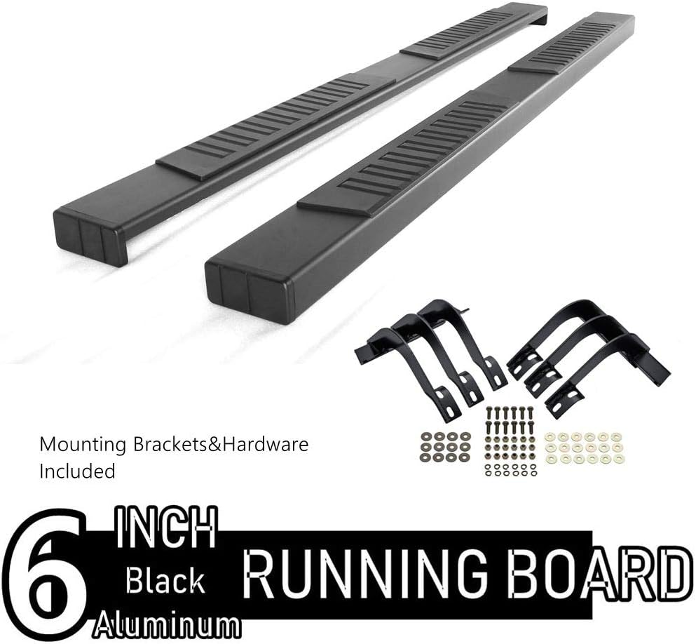6 inch Black Side Steps Compatible for 2019-2024 Dodge Ram 1500 New Body Crew Cab - OHMU