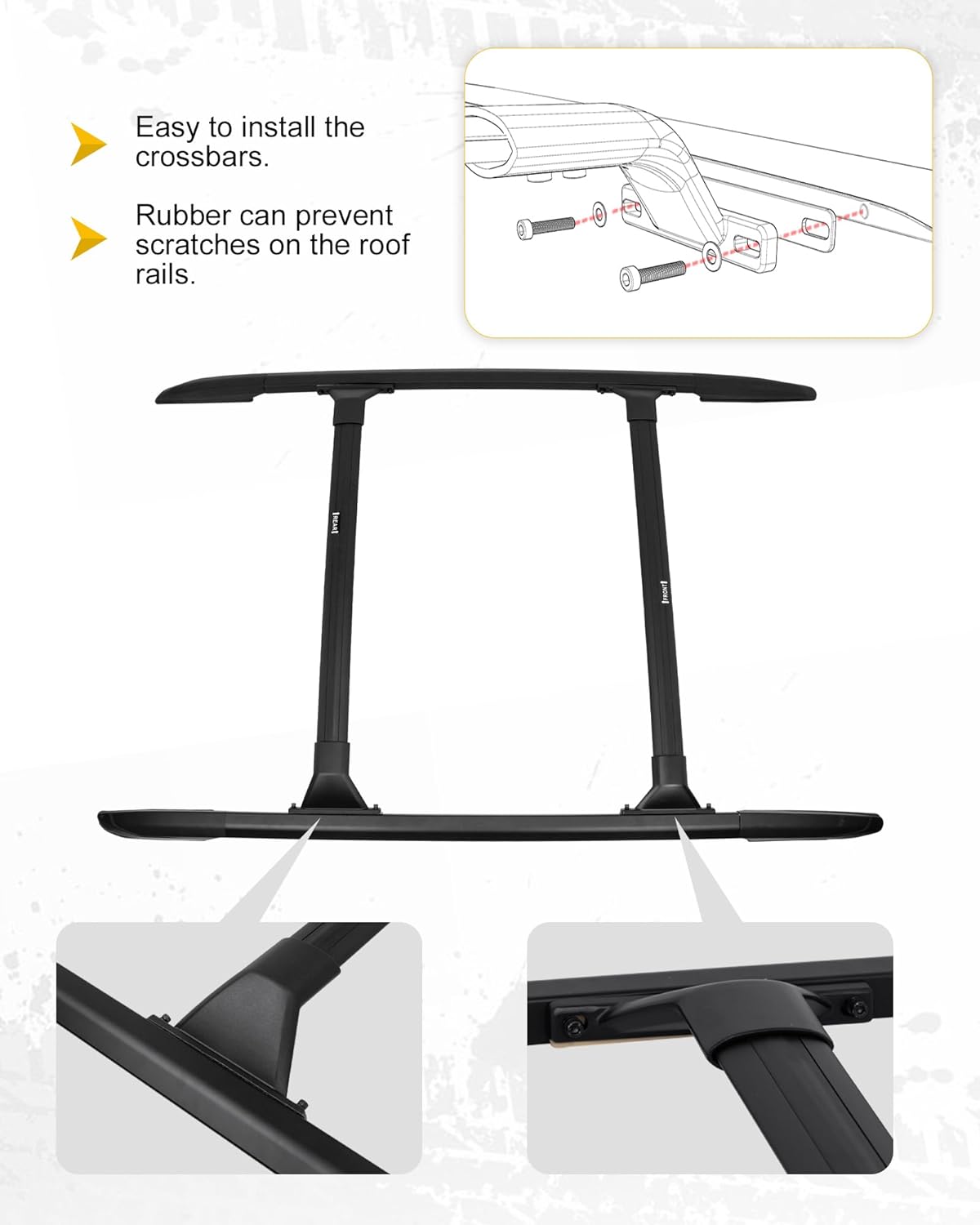 220lbs 4PCS Cross Bars Roof Rack Rails Fit for Toyota Sienna 2021-2025 - OHMU