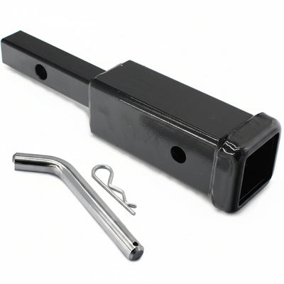 1-1/4" to 2" Hitch Adapter Receiver - 7" Extension, 350 lb Tongue Weight, Includes 5/8" Pin