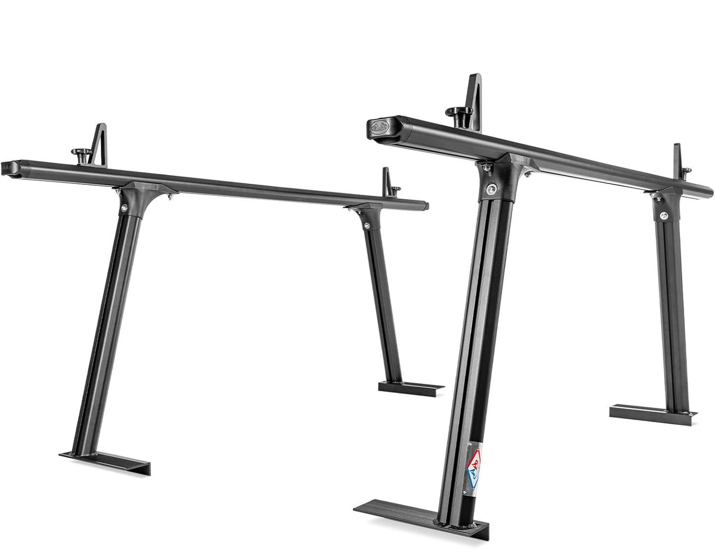 AA-Racks Model APX25-Lite Extendable Aluminum Truck Ladder Rack Adjustable Pick-Up Ladder Rack (No Drilling Required) - Black