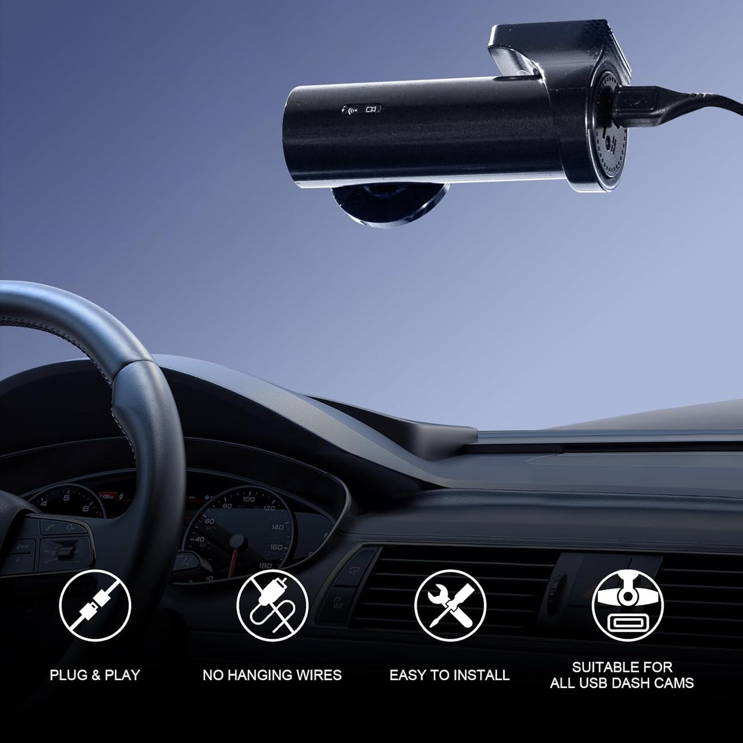 Dashcam Power Adapter (16-Pin Model A) for Ford F-Series, Explorer & Bronco - Hidden Wiring