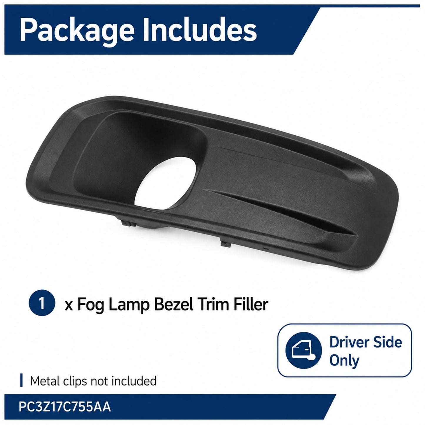 Left Fog Lamp Bezel for Ford F-250/F-350/F-450/F-550 Super Duty