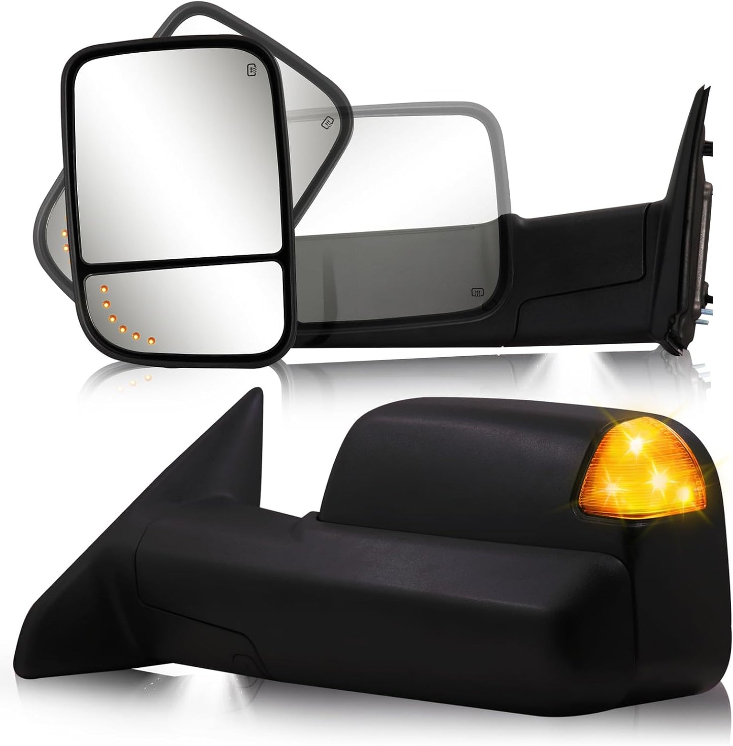 Power Heated Mirror Compatible for 2009-2018 Ram 1500 2500 3500/Classic 2019-2023 - OHMU