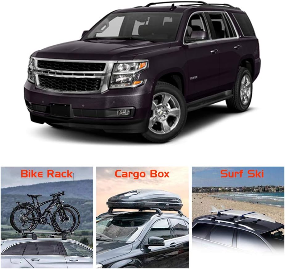 220lbs Roof Rack Cross Bars for 2015-2020 Chevrolet Suburban & Tahoe, GMC Yukon & Yukon XL, Cadillac Escalade & Escalade ESV - OHMU