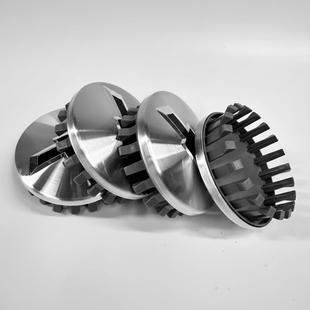4-PCS Brushed Center Caps for 2019+ Chevy Colorado/Silverado/Suburban/Tahoe - Replaces 22837060, 20942002