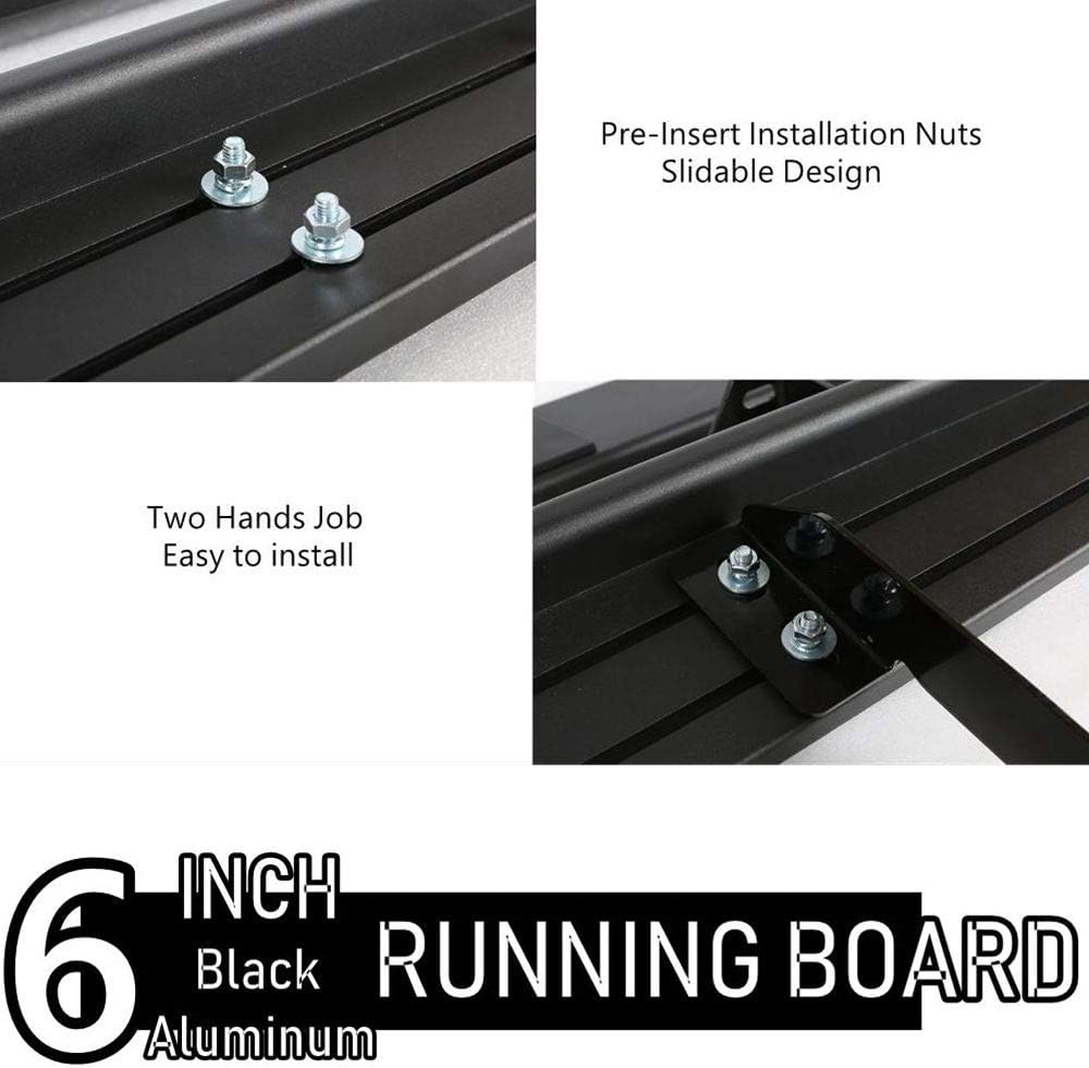 6 inch Black Side Steps Compatible for 2019-2024 Dodge Ram 1500 New Body Crew Cab - OHMU