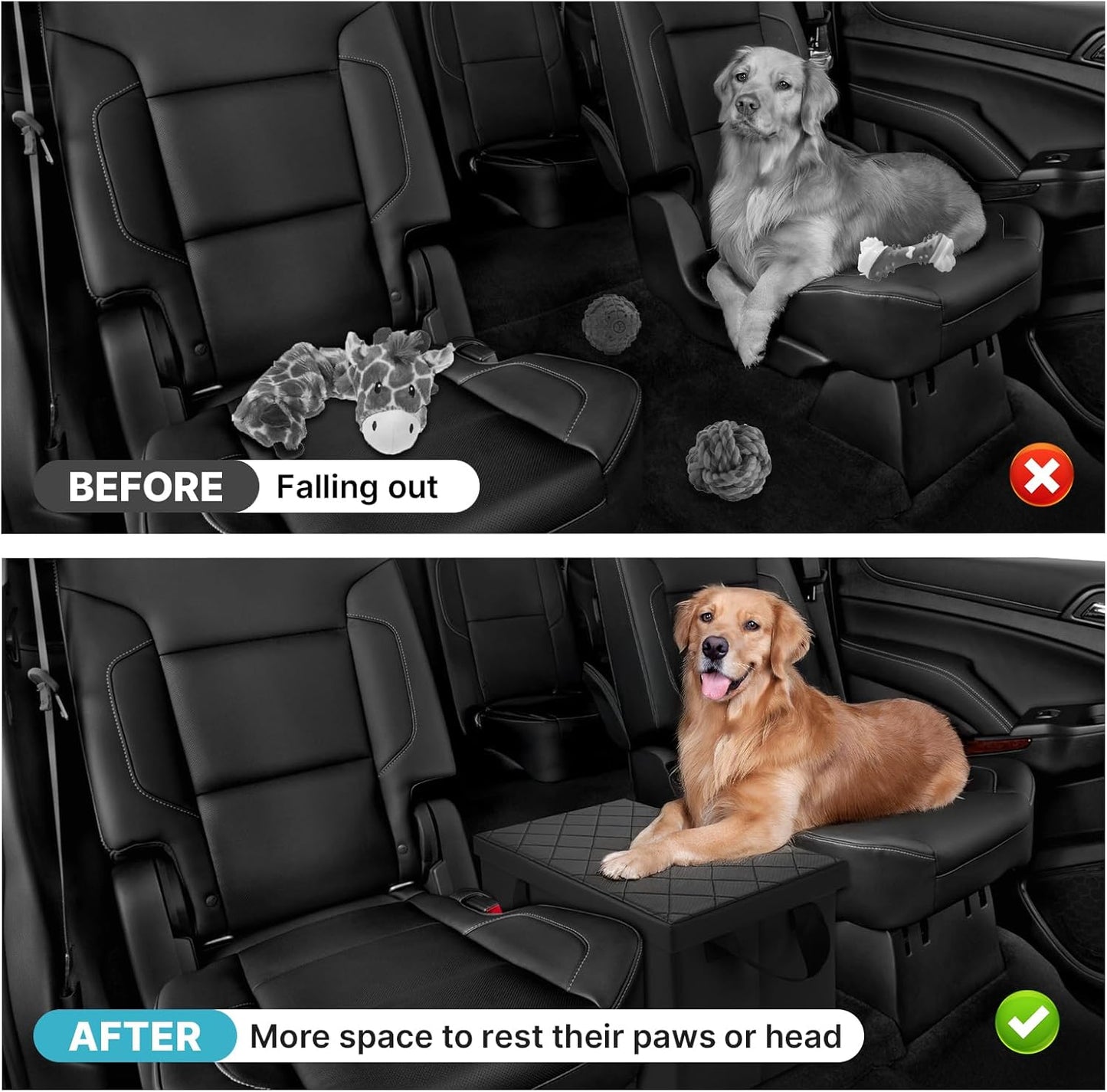 Mixsuper Liner Car Seat Organizer for 2015-2020 Chevrolet Suburban/GMC Yukon XL, Console Organizer Backseat Box for Chevy Suburban, Dog Toy Box Storage Bin Kids Toys Baby Supplies Travel Accessories