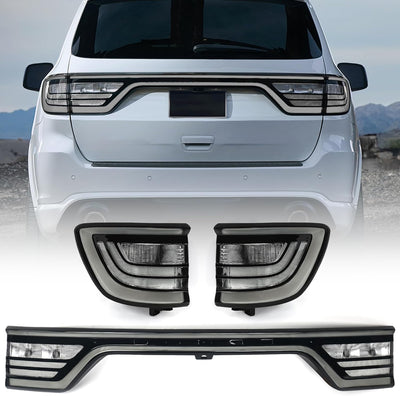 3PCS Smoked Black Tail Lights for Dodge Durango 2014-2022