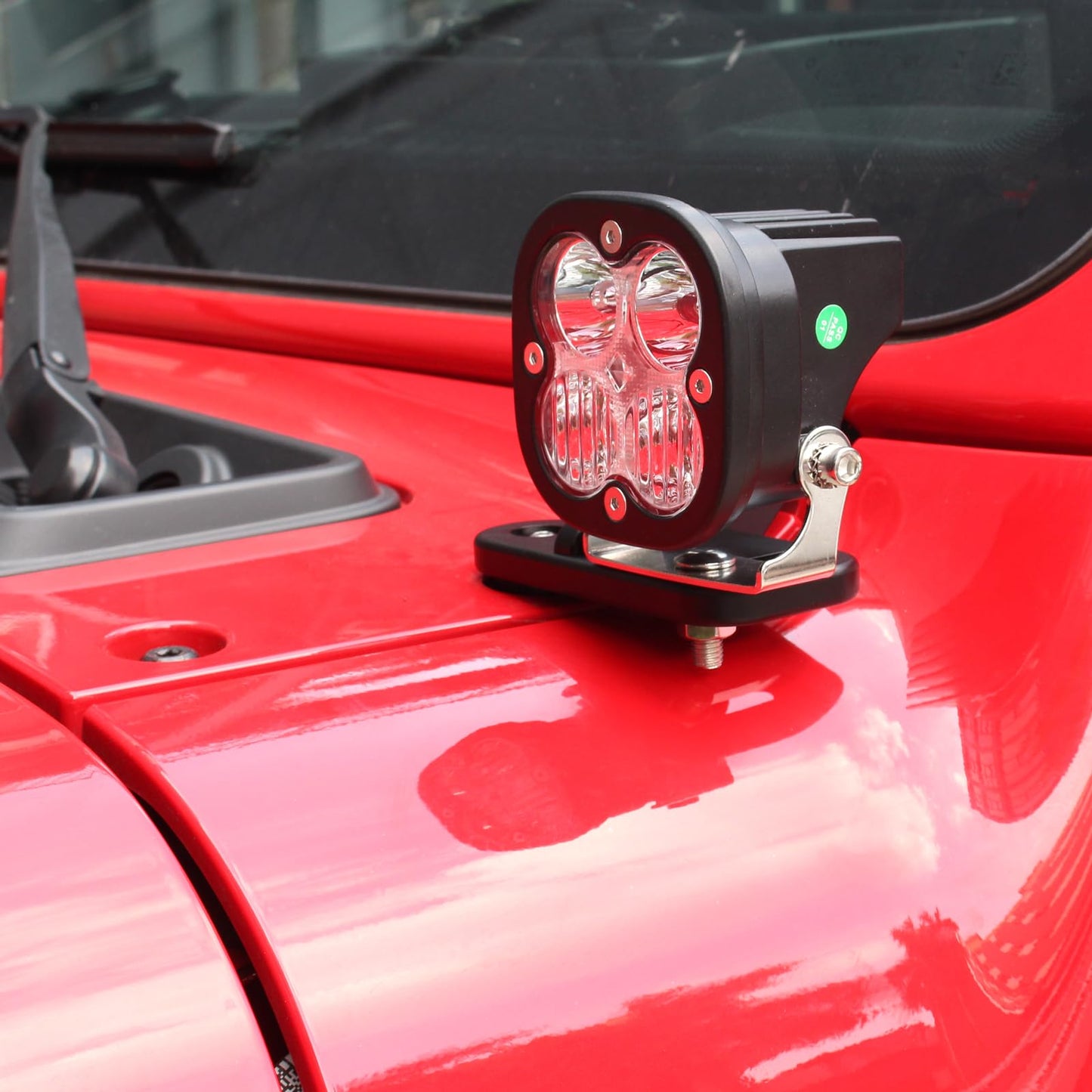 Black A-Pillar Light Mounts for 2018-2024 Jeep Wrangler JL