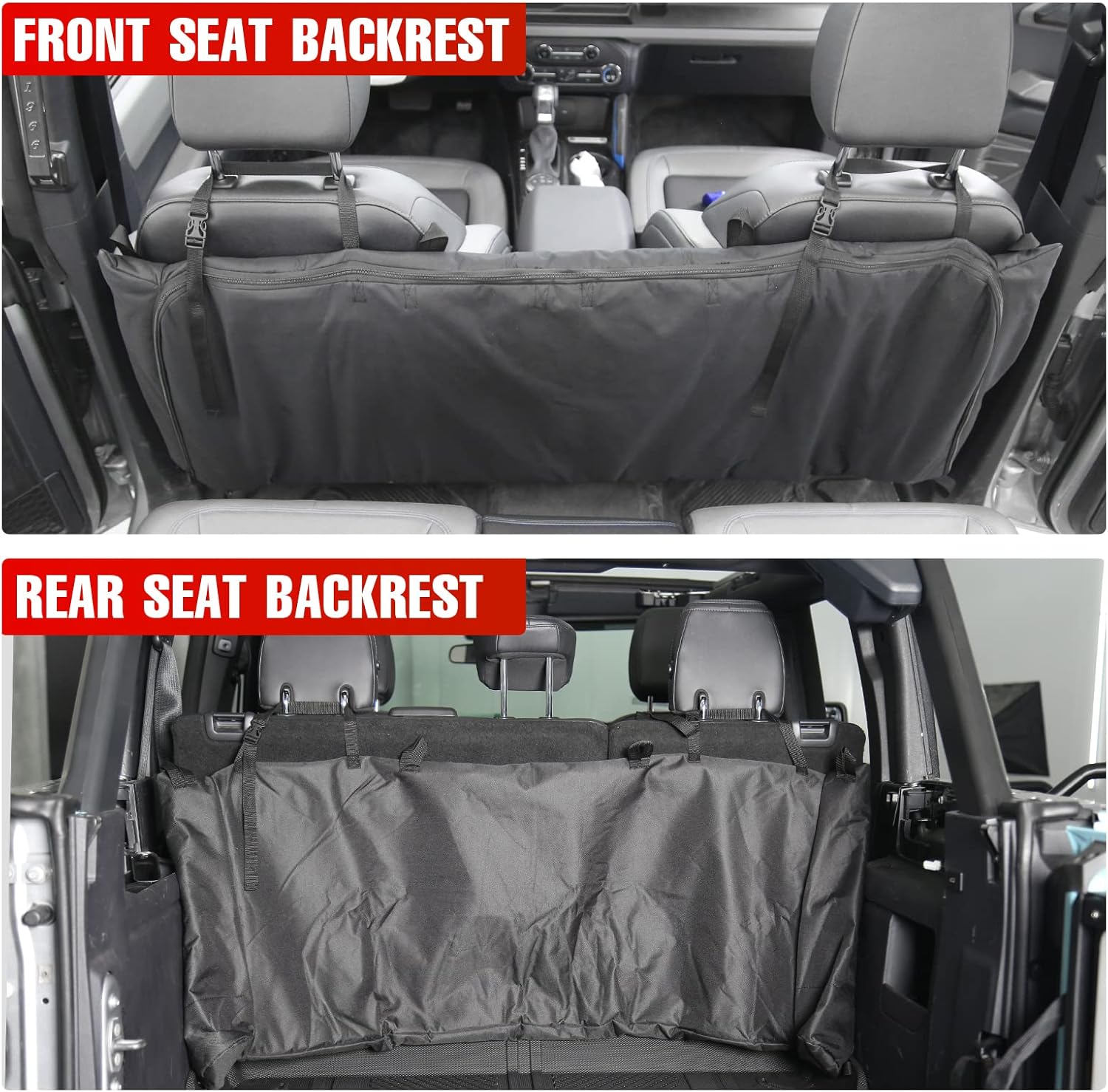Mabett Soft Top Window Storage Bag for Ford Bronco Accessories 2021 2022 2023 2024 4 Door Plush Multi-Layer Protection Bags Prevent Soft Windows Scratching and Bending