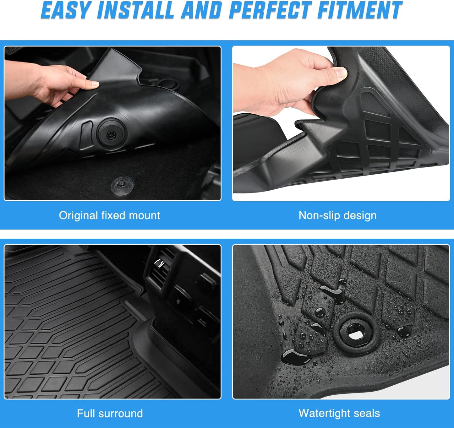 TPE Floor Mats for Ford Bronco Sport 4-Door 2021 2022 2023 - OHMU