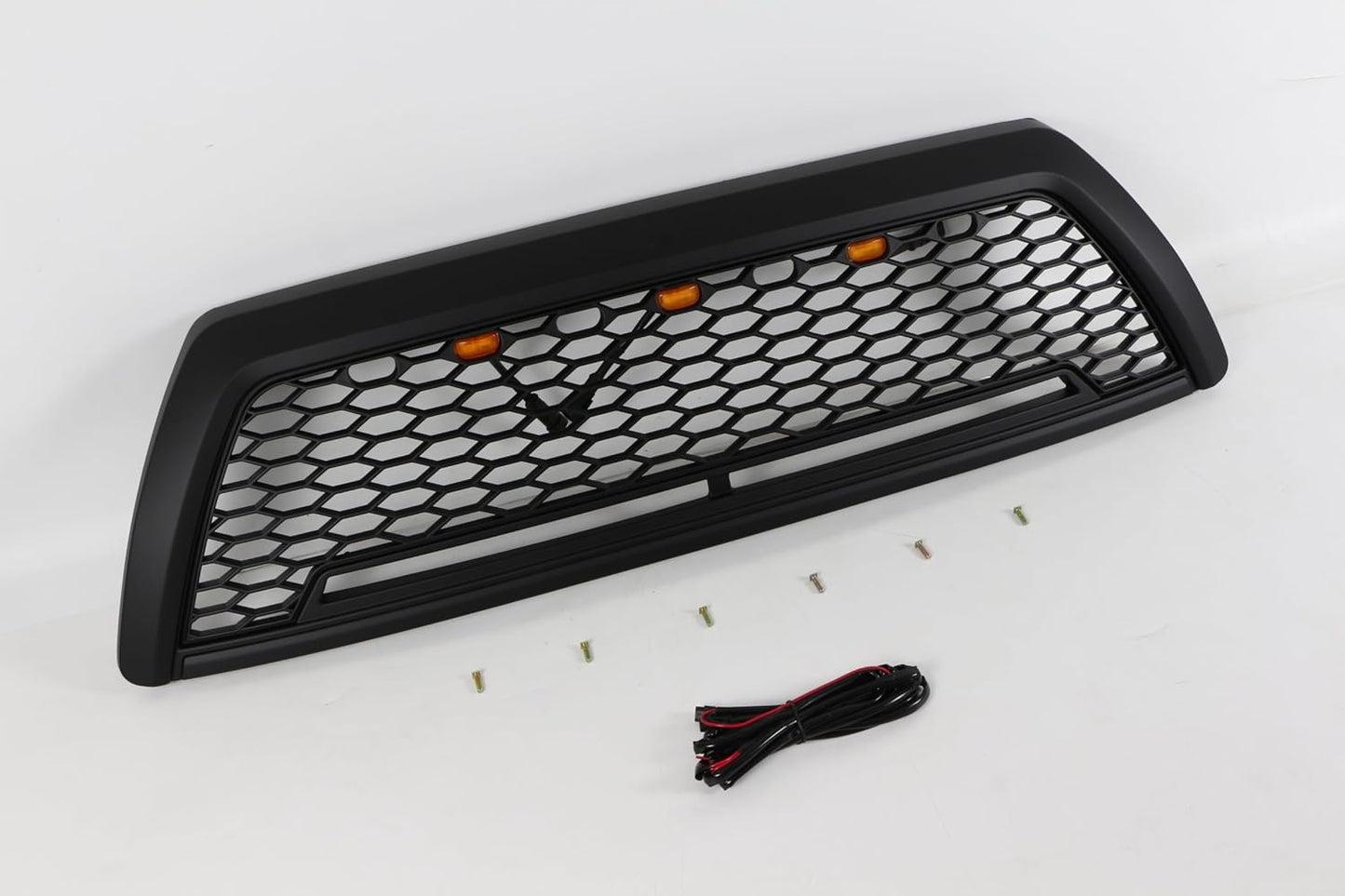 Black Front Grille Fits For Toyota 4 Runner Honeycomb Grill with Light 2006-2009