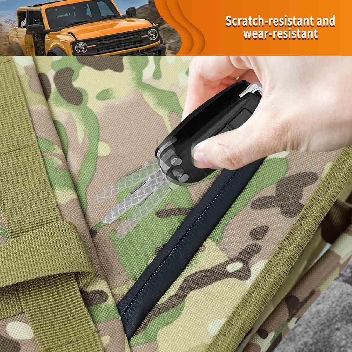 Roll Bar Storage Bag Car Trunk Organizer Cargo Cage Saddlebag Tool Kits Multi Pocket Handbags Organizer Accessories for Ford Bronco Offroad 2/4 Door 2021 2022 2023, Camouflage