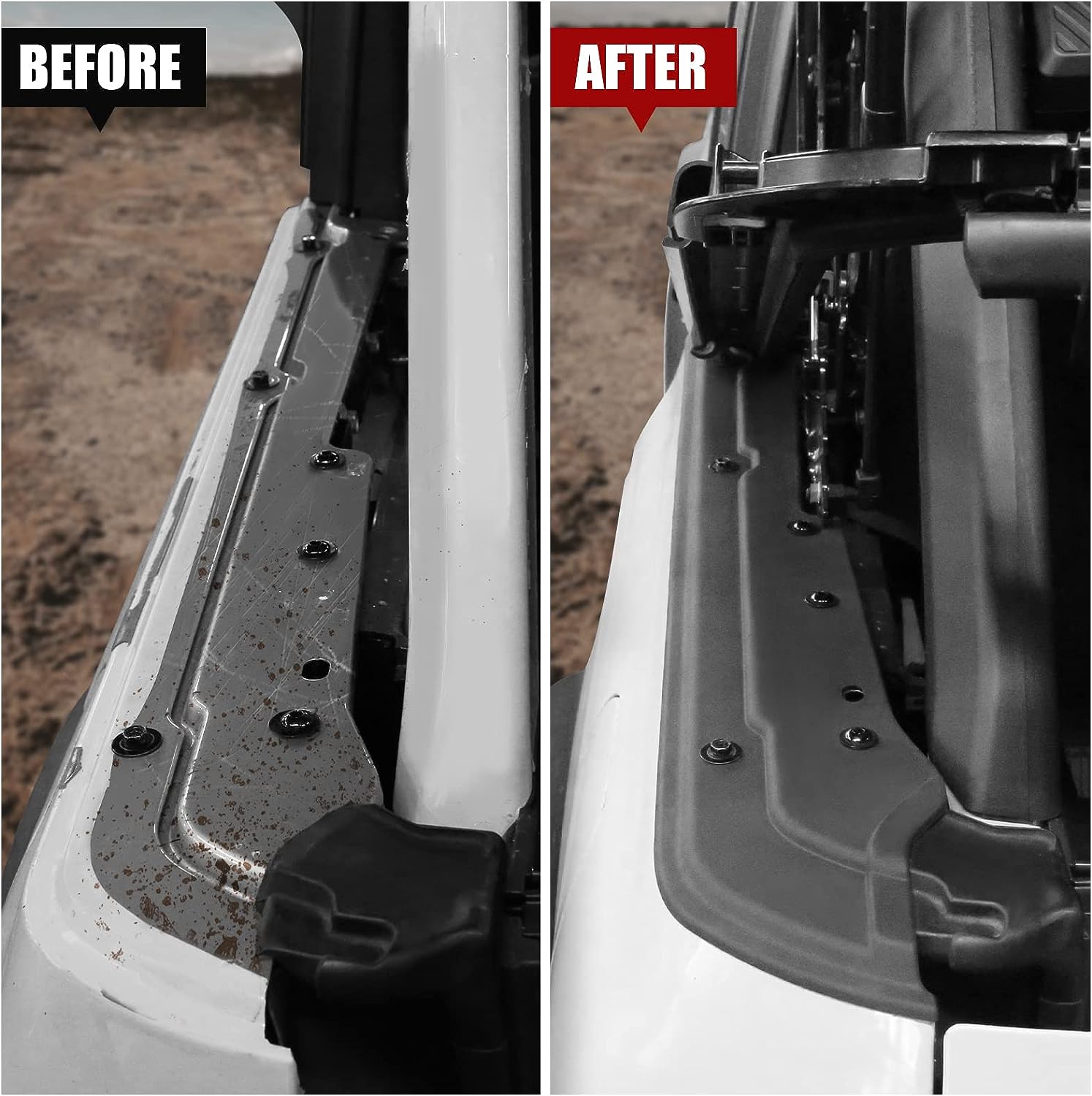 Cargo Shelf Side Covers for Ford Bronco 2021 2022 2023 2024 4-Door Soft Top - OHMU