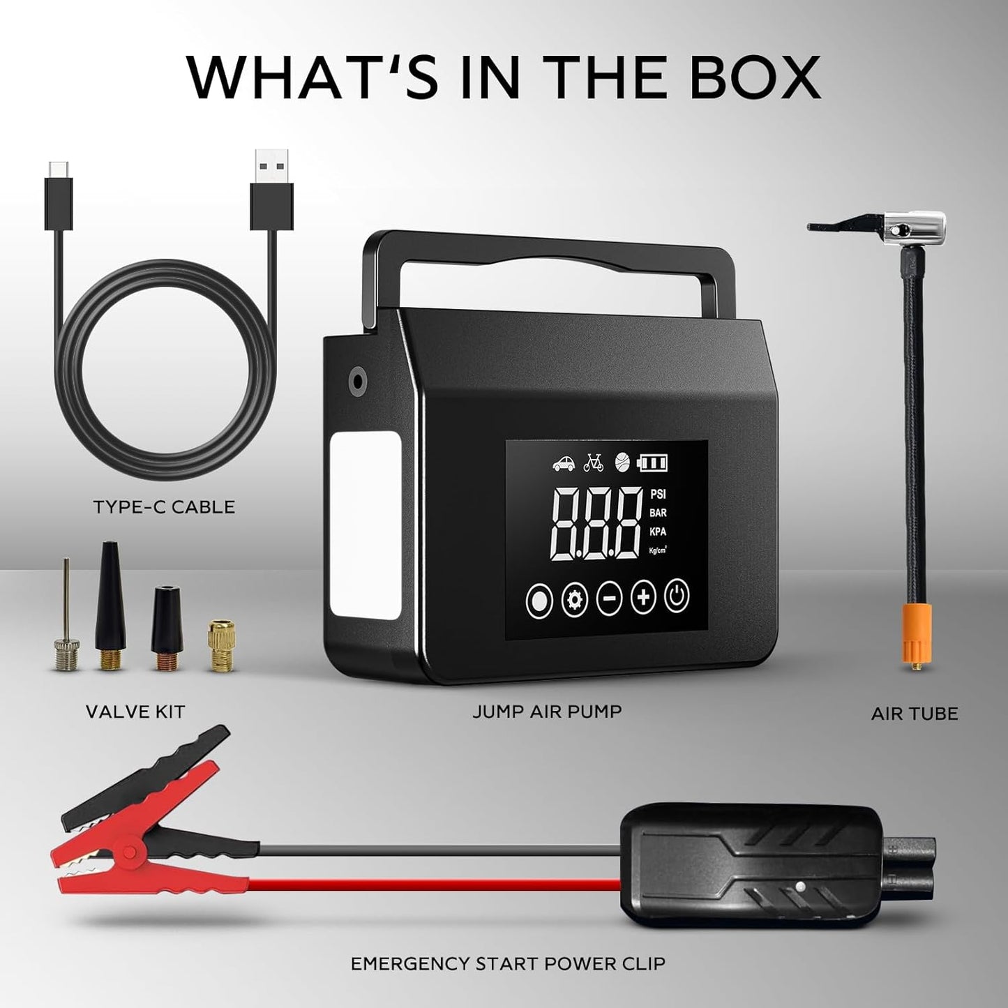 4000A Jump Starter with 150PSI Air Compressor - Fast Charge Power Bank for Cars/Trucks/SUVs