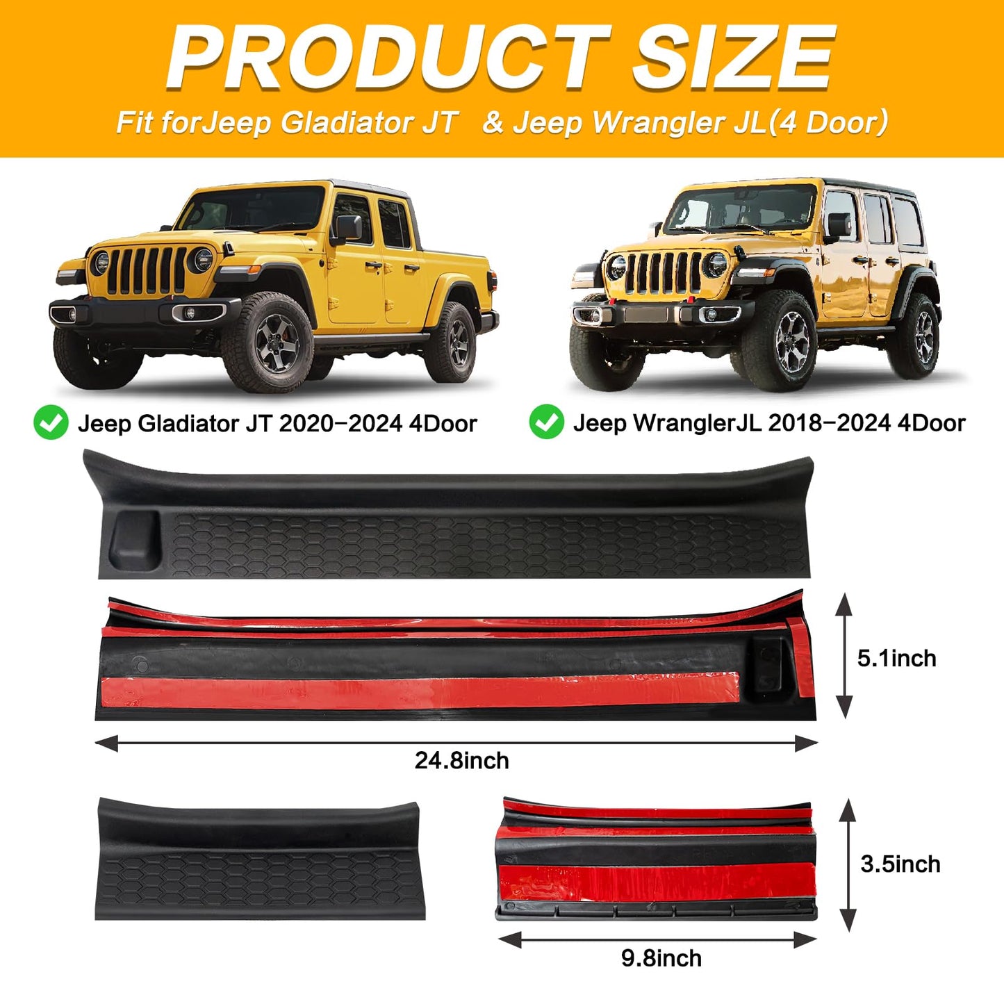 Jeep Wrangler JL/Gladiator JT Door Sill Guards Kit