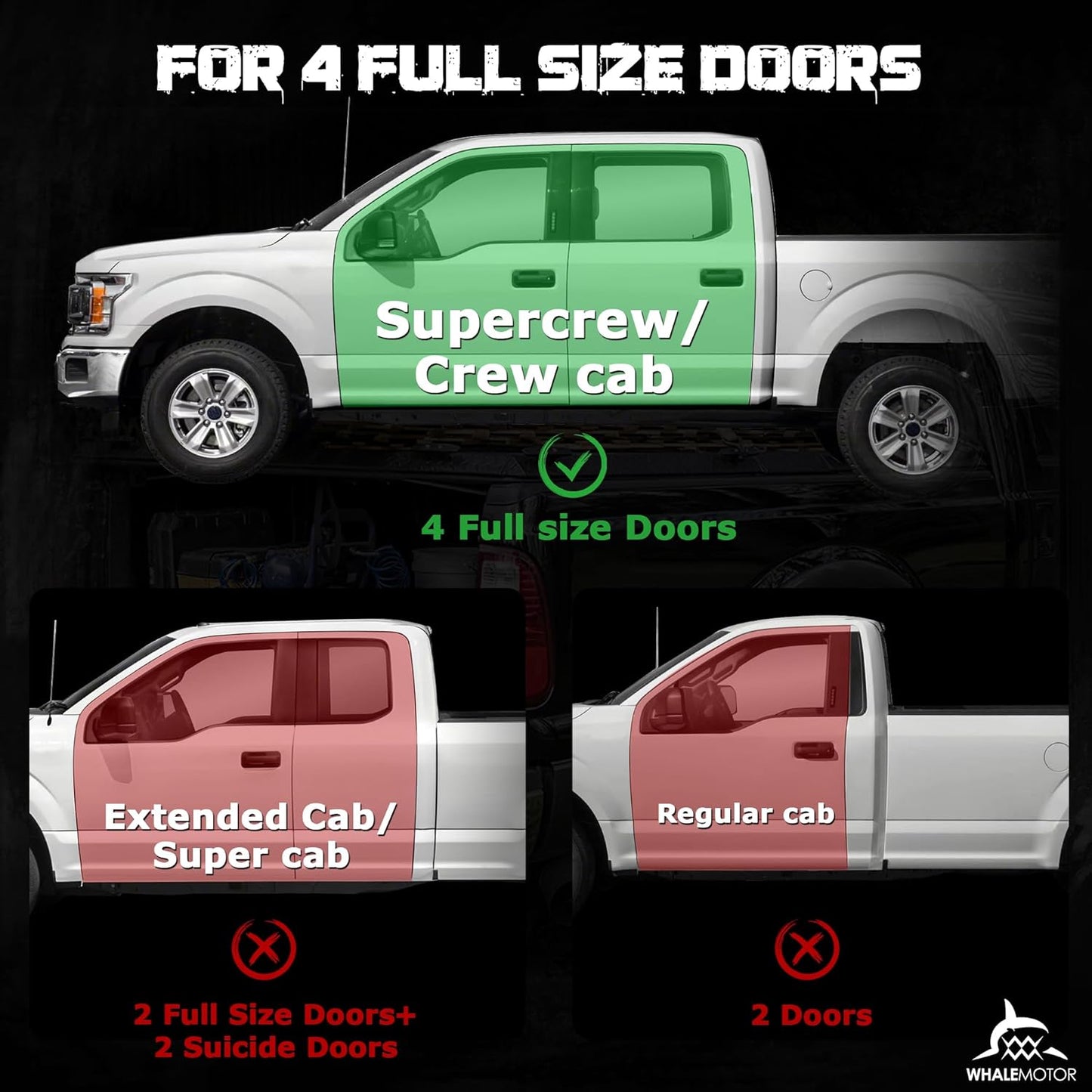 Underseat Storage Compatible with 2015-2024 F-150 F250 F350 F450 F550 - OHMU