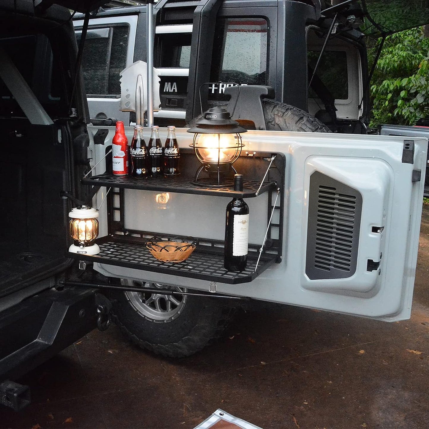 2-Tier Rear Camping Cargo Storage Shelf for Ford Bronco 2021 2022 2023 2/4 Doors - OHMU