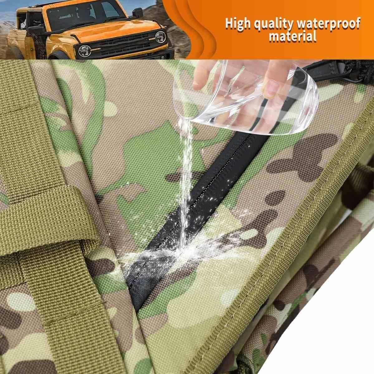 Roll Bar Storage Bag Car Trunk Organizer Cargo Cage Saddlebag Tool Kits Multi Pocket Handbags Organizer Accessories for Ford Bronco Offroad 2/4 Door 2021 2022 2023, Camouflage