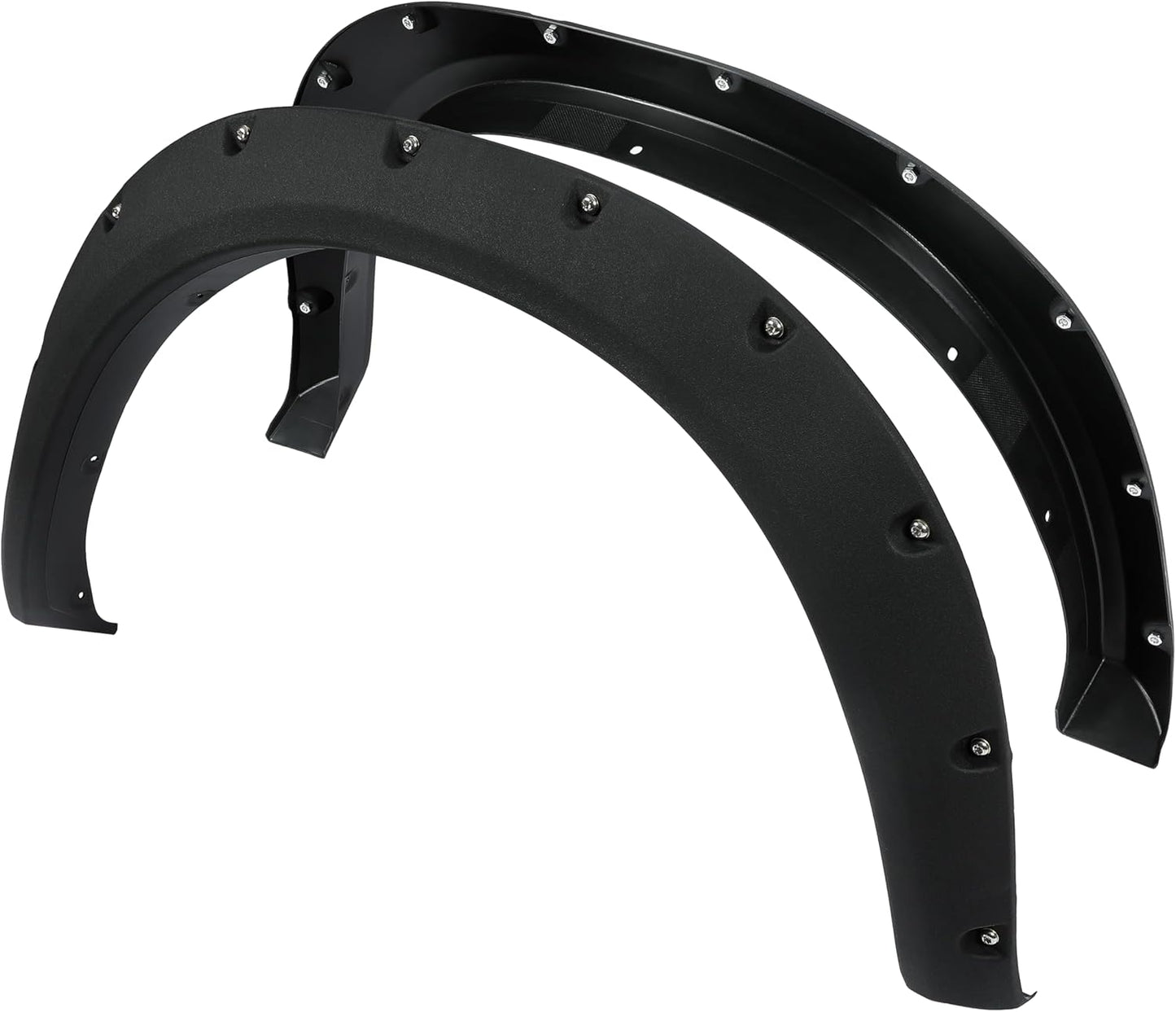4-PCS Textured Fender Flares for 2009-2023 Ram 1500 Classic (Excl. R/T/Rebel/Warlock) - Pocket Rivet Style
