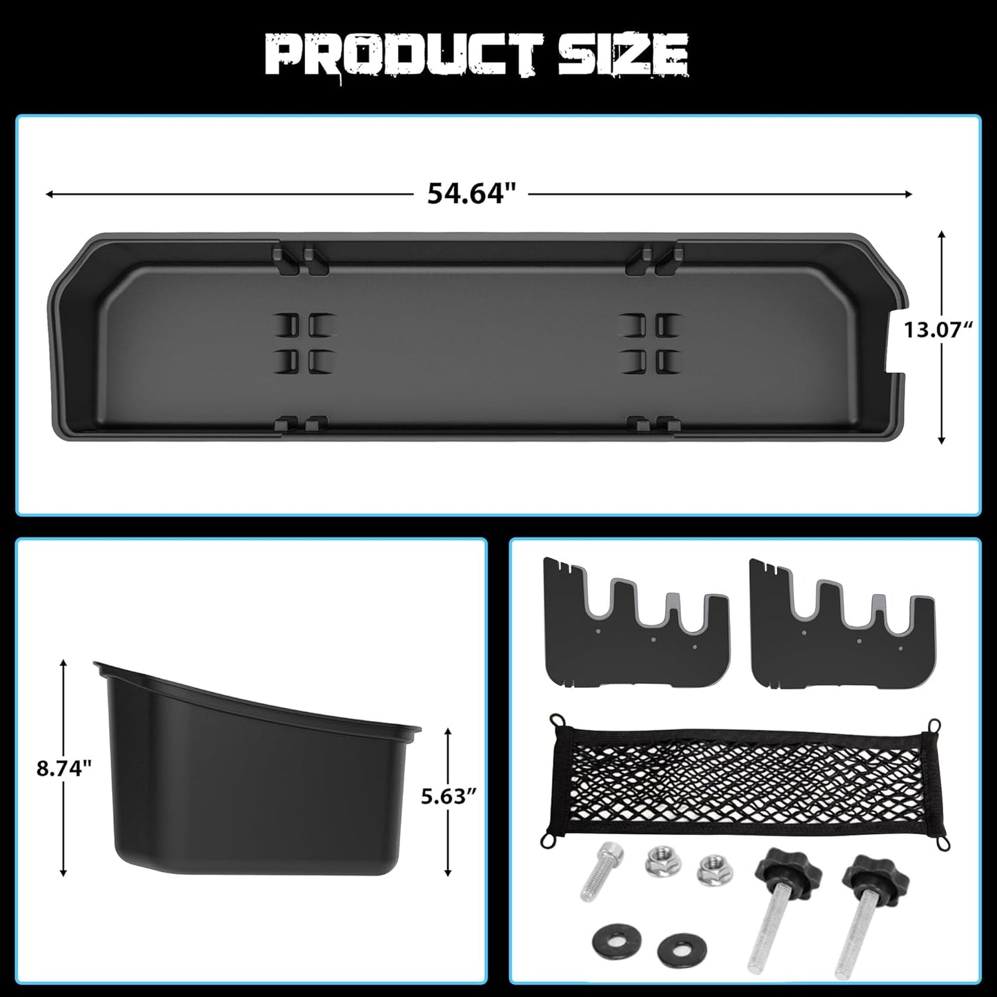 Underseat Storage Compatible with 2015-2024 F-150 F250 F350 F450 F550 - OHMU