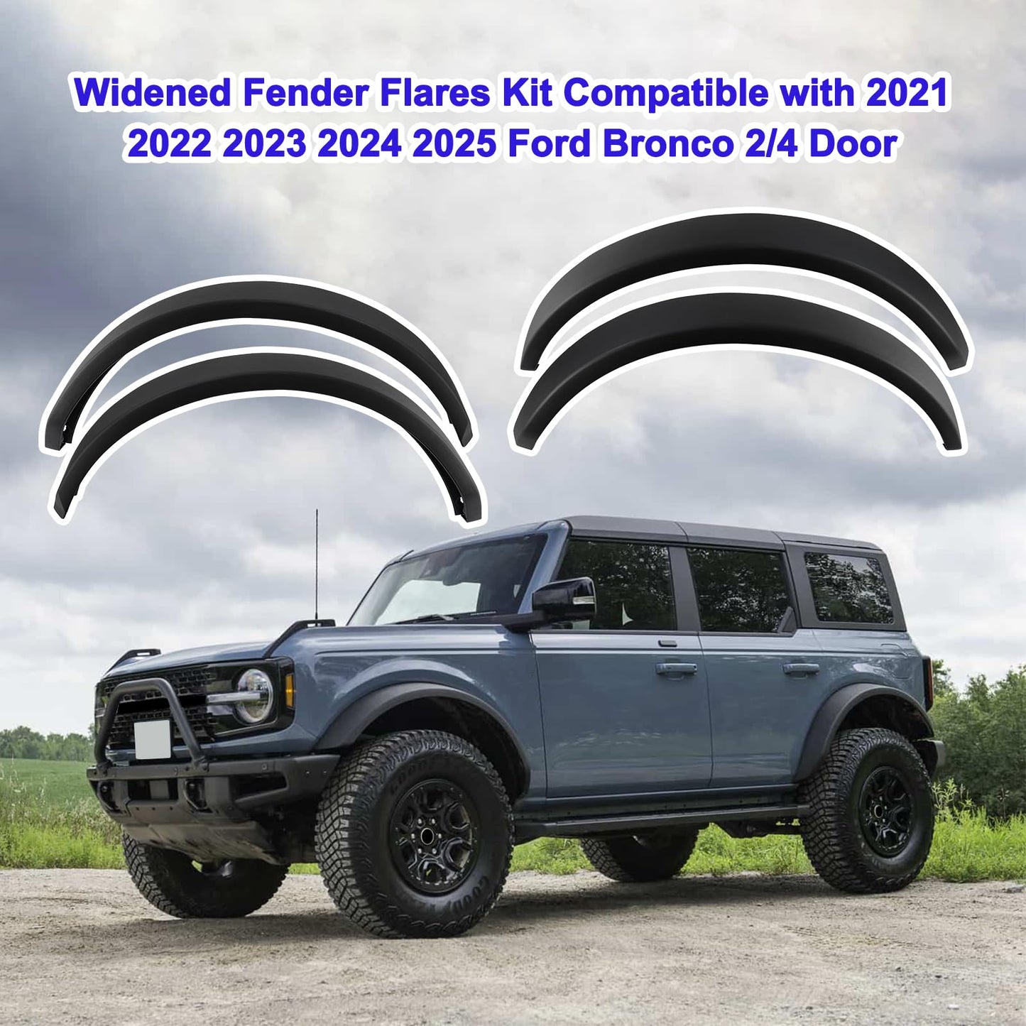 Widened Fender Flares Kit for 2021-2026 Ford Bronco 2/4 Door