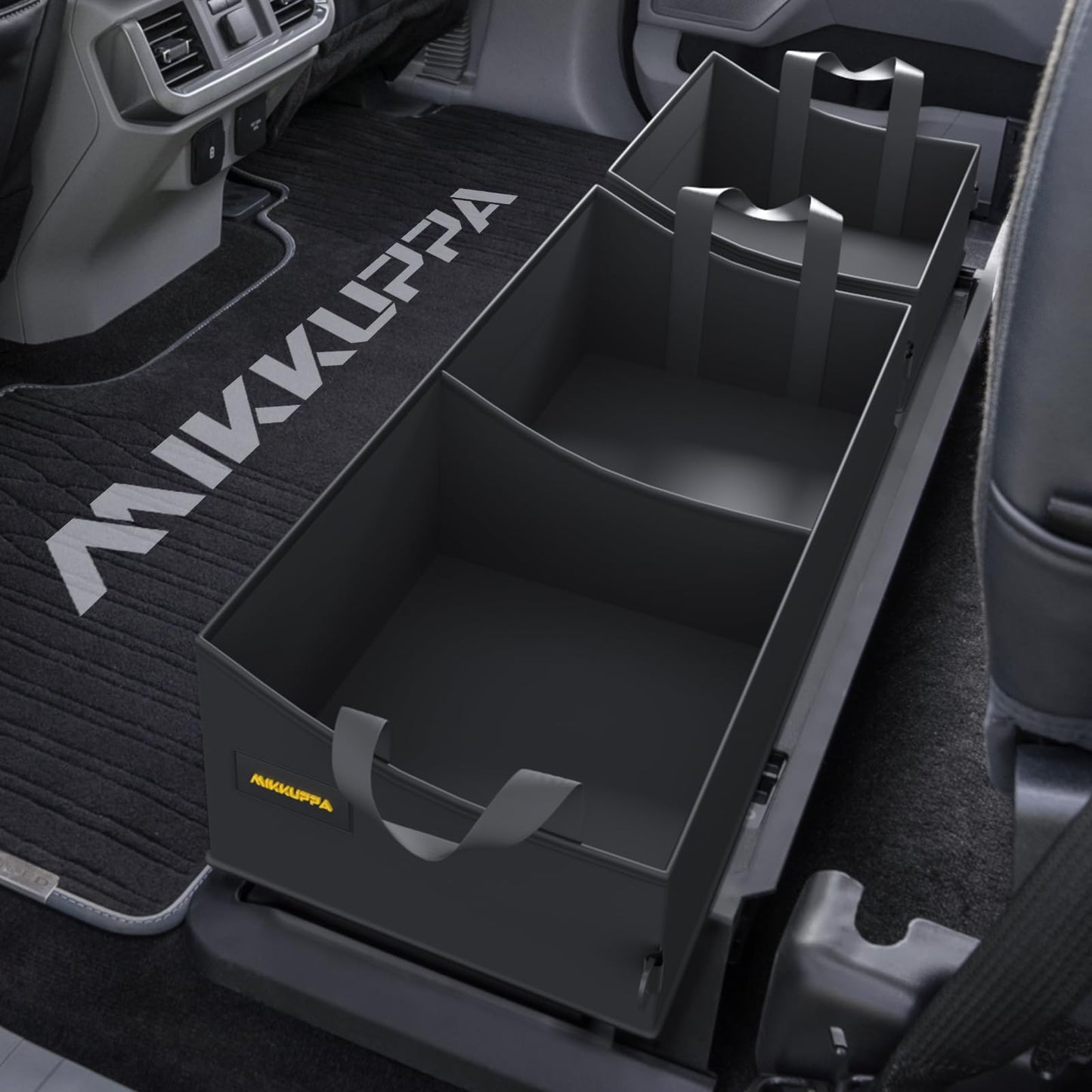 MIKKUPPA Truck Under Seat Storage - Replacement for 2015-2024 Ford F150 F250 F350, for 2 Compartments for Bench Seat Truck Tool Box Organizer Underseat Storage Bag