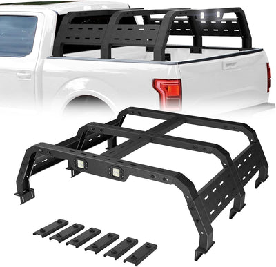 Truck Rack Compatible with 2002-2022 Dodge Ram 1500, 2014-2022 Chevy Silverado 1500, 2015-2022 Ford F-150, 2007-2013 Toyota Tundra