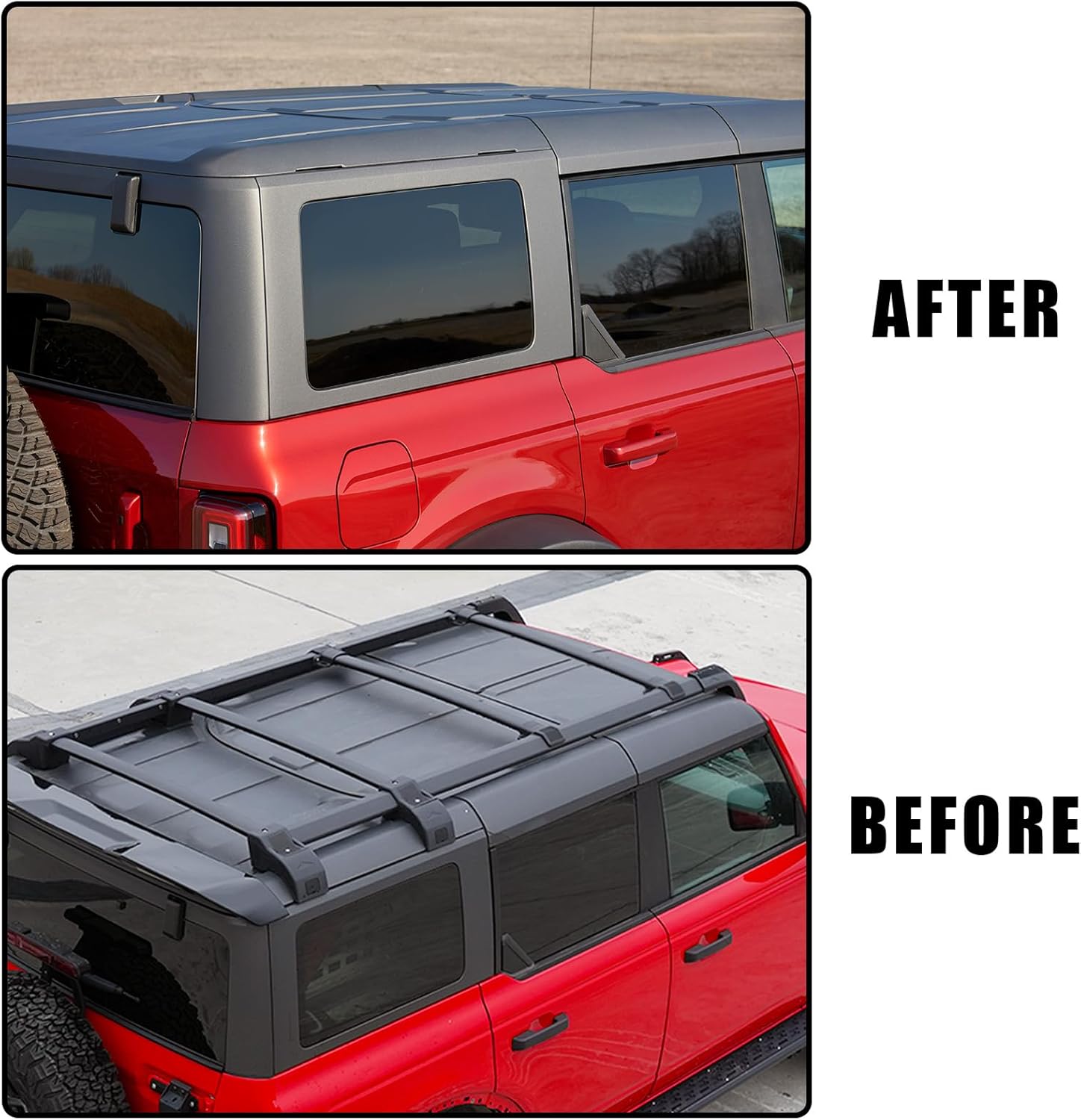 Roof Rack Cross Bars for Ford Bronco 4 Door 2021-2025 Roof Luggage Carrier Roof Rails Cross Bars (Not for 2.7L Badlands and Bronco Sport)