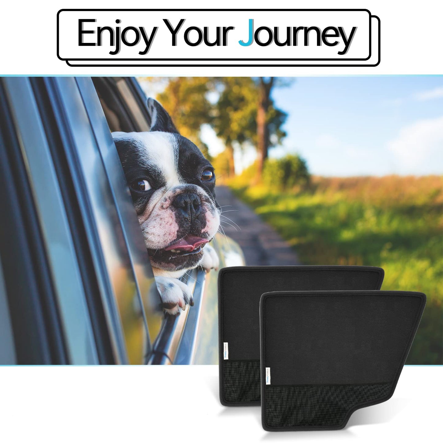 2-Pack Extra Big/Thick Dog Door Protectors - Waterproof 600D Anti-Scratch Guard for SUV/Truck (Black)