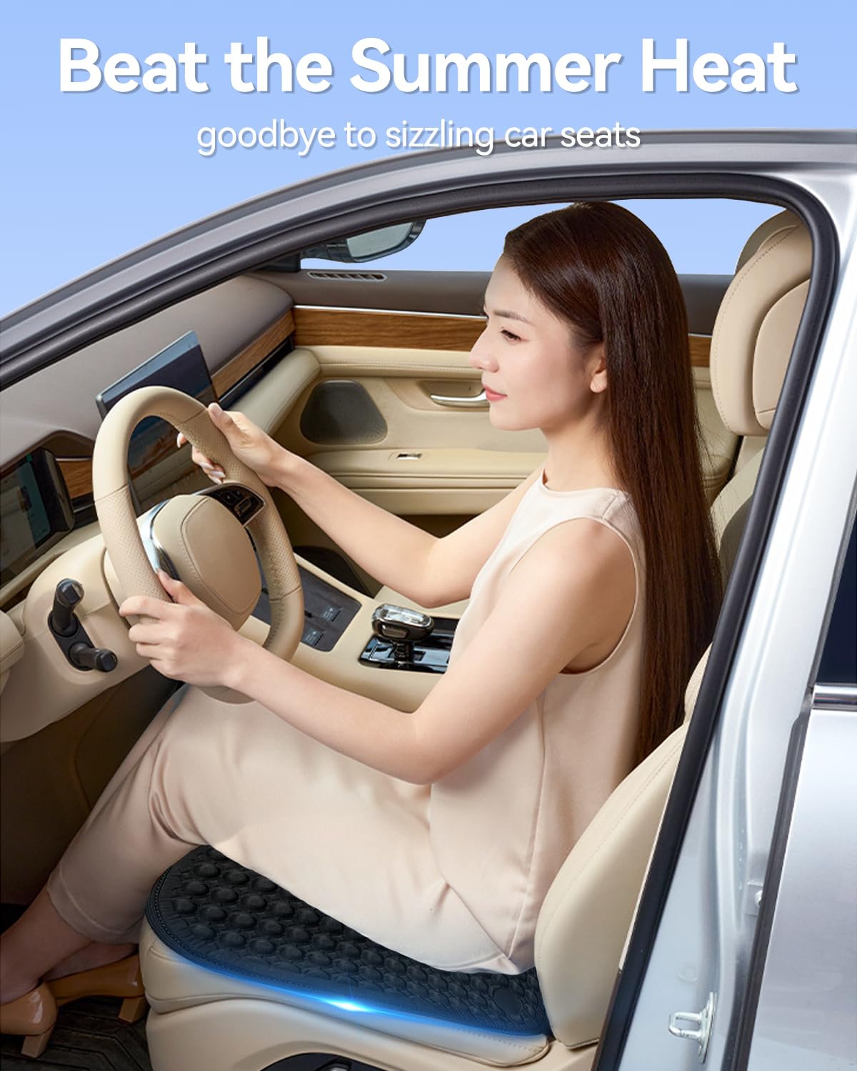 Super Cold Gel Car Seat Cushion for Long Drives